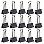 JAM Paper Colorful Binder Clips, Medium,  5/8" Capacity, Grey, 15/Pack (339BCGY)~#|#~sp97536535_sc7