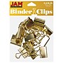 JAM Paper Colorful Binder Clips, Medium, 5/8" Capacity, Gold, 15/Pack (339BCgo)~#|#~sp97536594_sc7