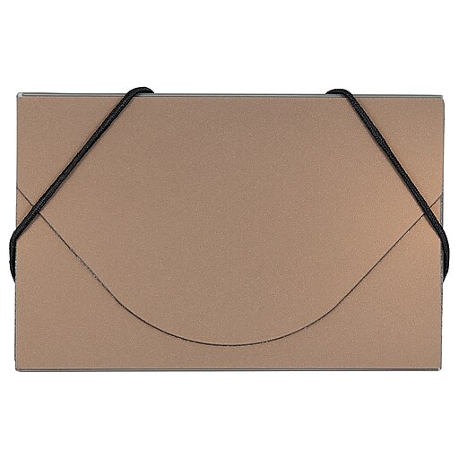 JAM Paper® Plastic Business Card Holder Case, Copper Metallic, Sold