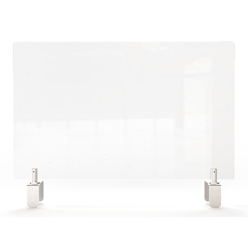 Ghent 24.31" x 23.5" Acrylic Non-Tackable Partition Extender Clamp, Clear (PEC2424-A) image 1