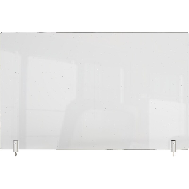 Ghent 29.88" x 36" Acrylic Non-Tackable Partition Extender Screw, Clear (PEC3036-H) image 1