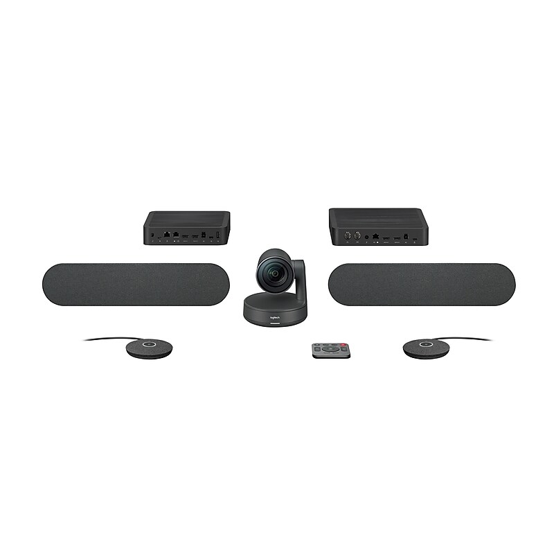 Logitech Rally Plus Ultra-HD Video Conferencing System with Automatic Camera Control, 2 Speakers and 2 Mic Pods (960-001225) image 1