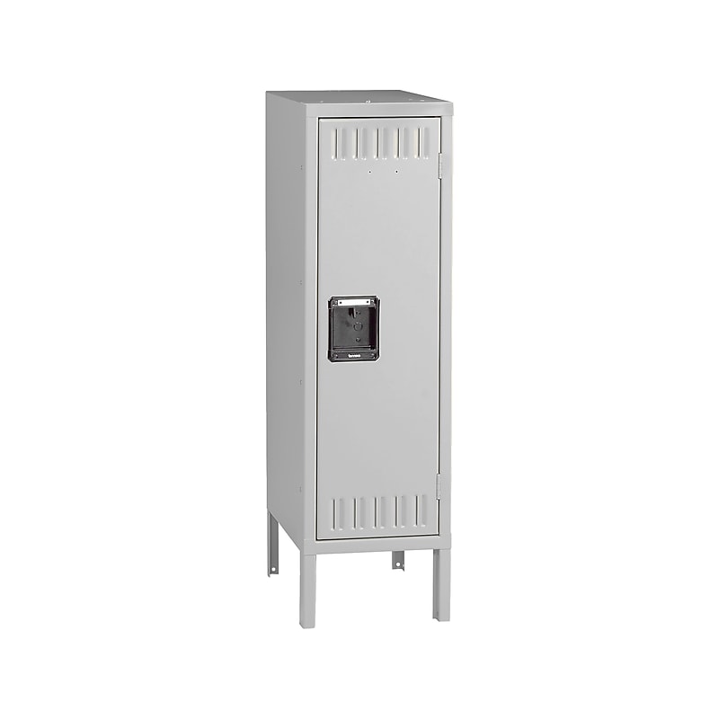 Tennsco 42" 1-Tier Light Gray Storage Locker (STS-121236-1-LGY) image 1