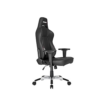 AKRACING Office Series Obsidian PU Leather Computer and Desk Chair, Black (AKOBSIDIAN)