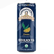 Newman's Own Organics Lemon Iced Black Tea, Sweetened, 12 oz., 12/Carton, (TET12006)