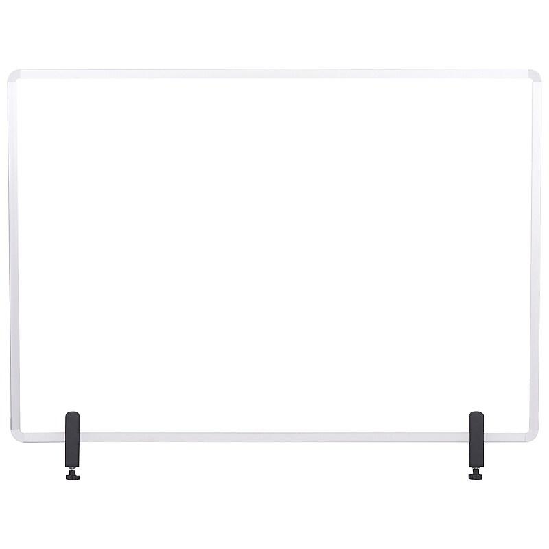 MasterVision Protector Series 23.6" x 35.4" Glass Non-Tackable Desktop Divider, Clear (GL07019101) image 1