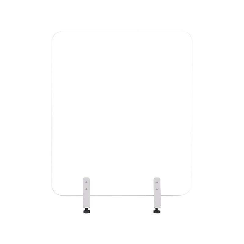 MasterVision Protector Series 35.4" x 55.1" Glass Non-Tackable Desktop Divider, Clear (GL3501393) image 1