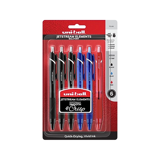 uniball JETSTREAM ELEMENTS Retractable Ballpoint Pens, Medium Point
