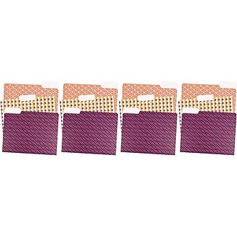 U Brands Vintage Geo Fashion File Folders, 3-Tab, Letter Size, Assorted Colors, 12/Pack (3241U06-24)