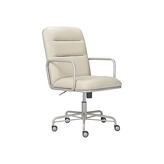 Finch Franklin Bonded Leather Computer and Desk Chair, Ivory White (CHR10060C)