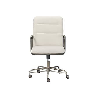 Finch Franklin Bonded Leather Computer and Desk Chair, Cream White (CHR10060D)
