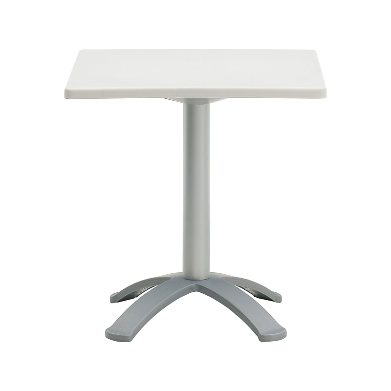 Global Bakhita Standard Height Table, 28.5" x 28.5", Milk/Silver (6785) image 1