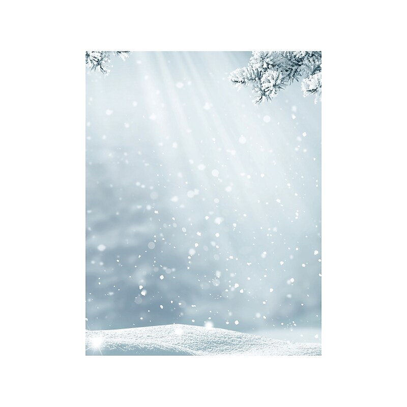 Great Papers! First Snowfall Holiday Letterhead, Multicolor, 80/Pack (2020118) image 1