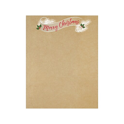Great Papers! Golden Christmas Holiday Letterhead, Multicolor, 80/Pack