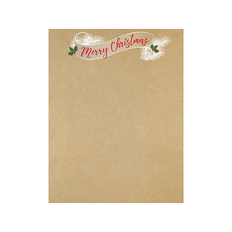 Great Papers! Golden Christmas Holiday Letterhead, Multicolor, 80/Pack (2020122) image 1