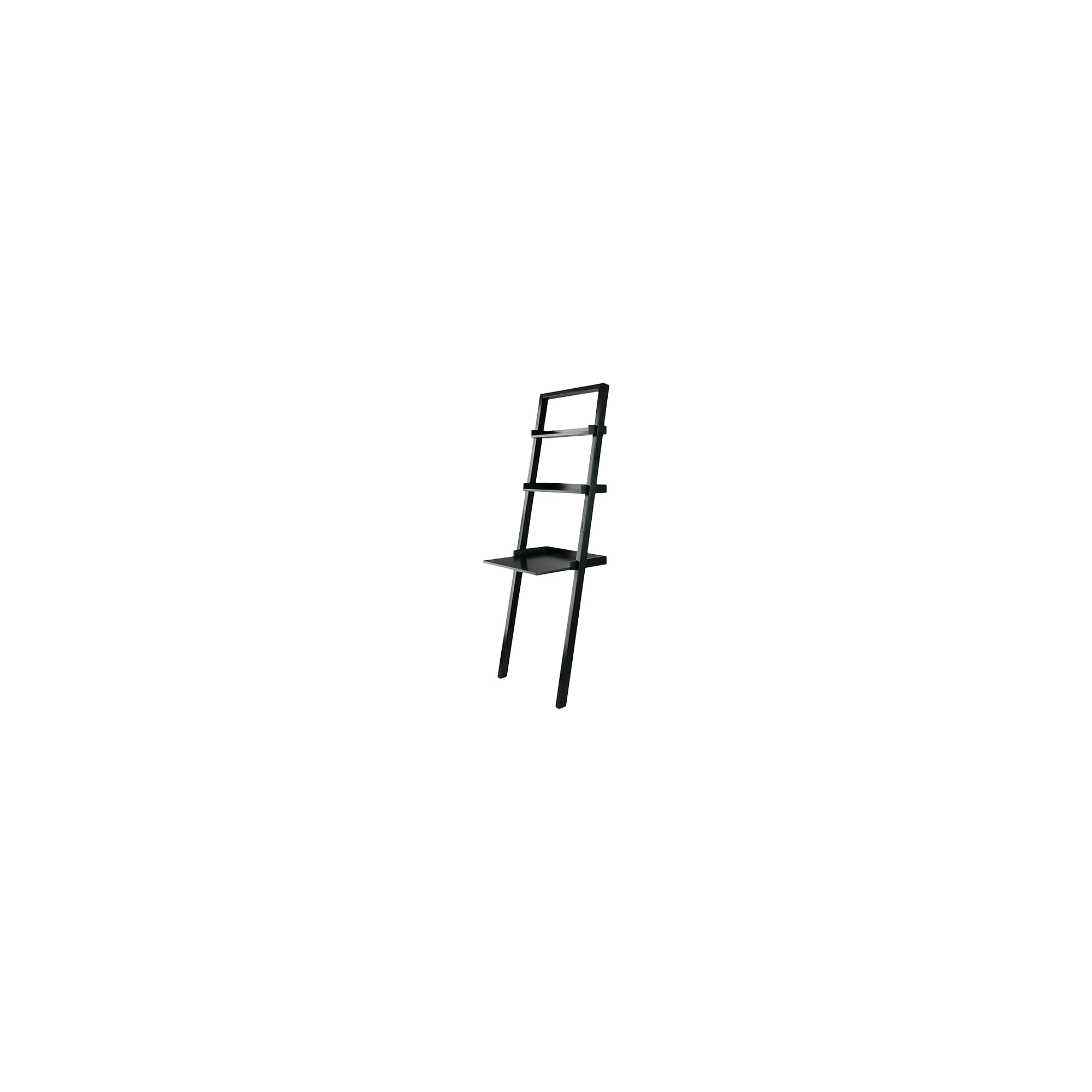 Winsome Bellamy 69″ 3-Shelf Leaning Bookcase, Black Wood (29323) Sansujyuku sansujyuku.com