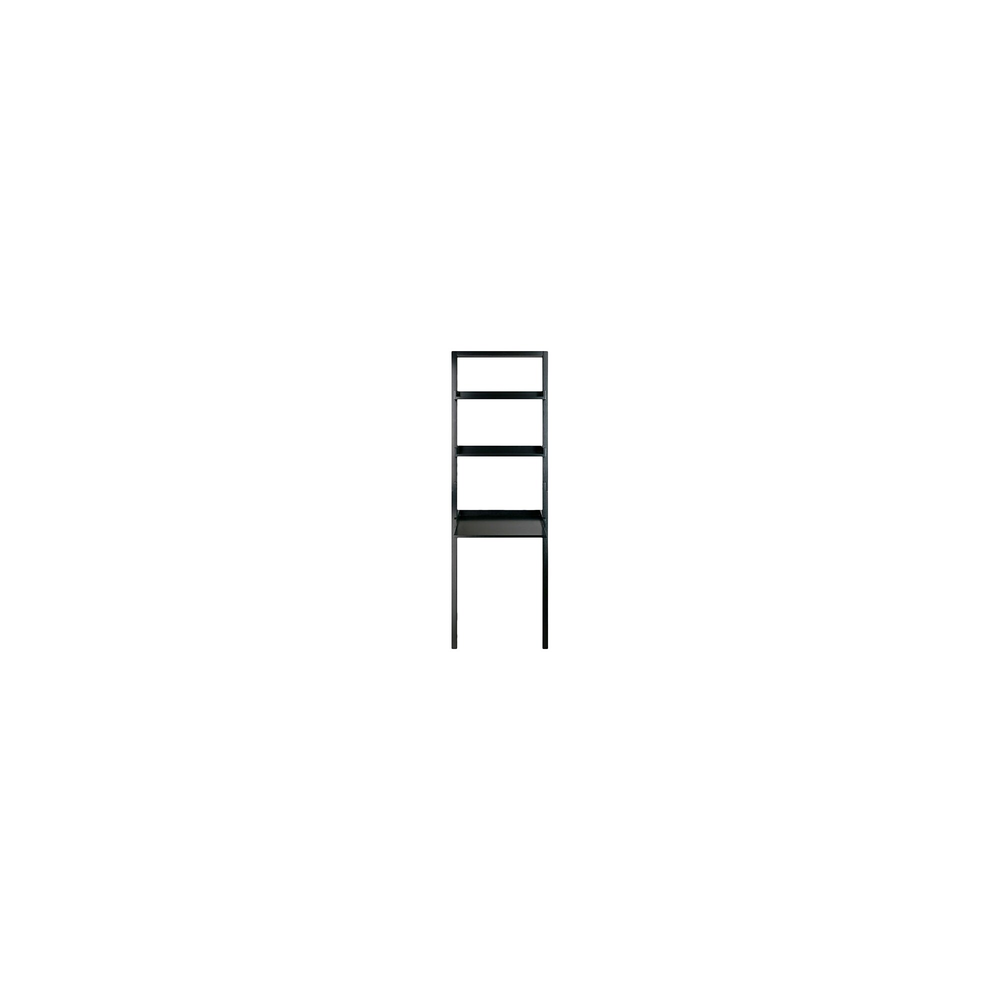 Winsome Bellamy 69″ 3-Shelf Leaning Bookcase, Black Wood (29323) Sansujyuku sansujyuku.com