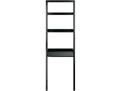 Winsome Bellamy 69″ 3-Shelf Leaning Bookcase, Black Wood (29323) Sansujyuku sansujyuku.com