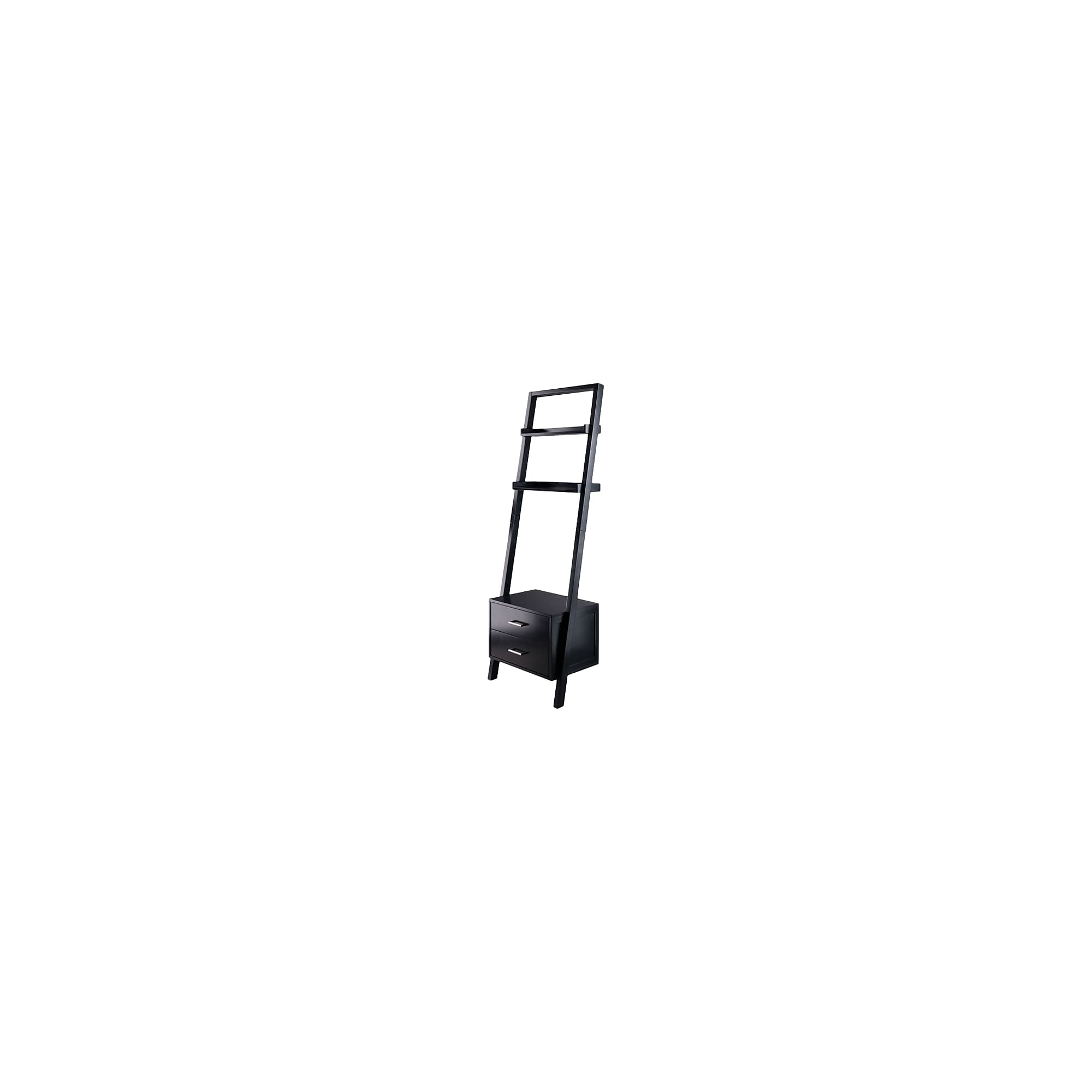 Winsome Bellamy 2-Shelf 69″H Leaning Bookcase, Black (29522) Sansujyuku sansujyuku.com