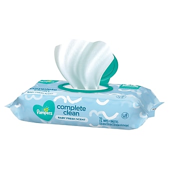 Pampers Complete Clean Fresh Scent Baby Wipes, 72/Pack (75536)