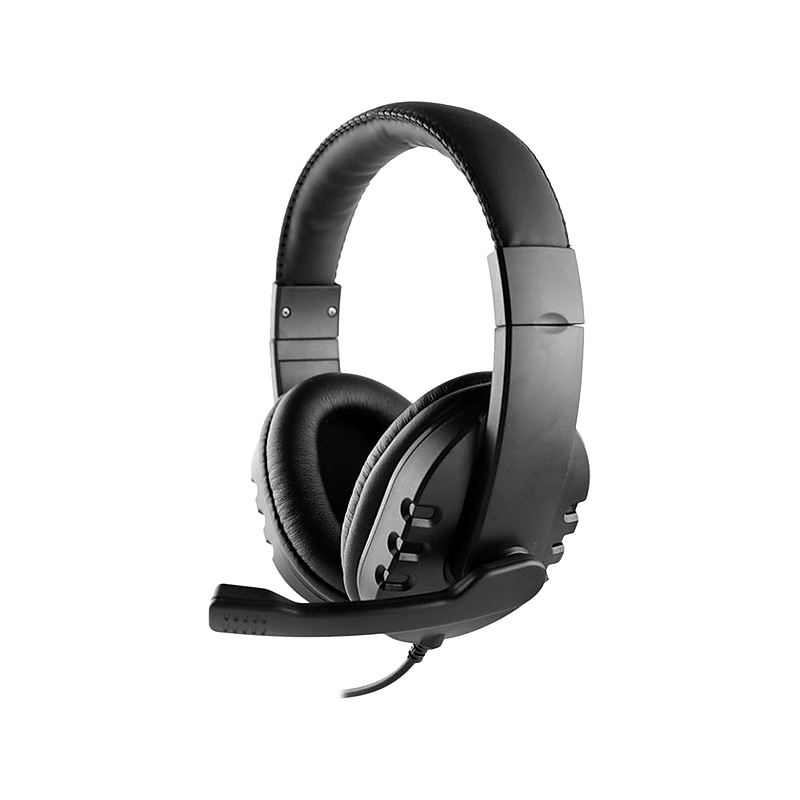 OTM Essentials Stereo Computer Headset, Over-the-Head, Black (OB-AOK) image 1