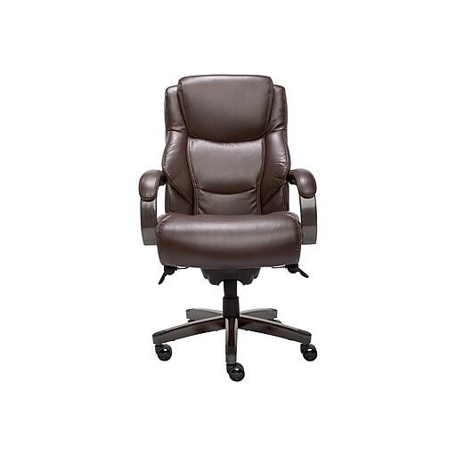 LaZBoy Delano Bonded Leather Executive Big & Tall Chair, Chocolate