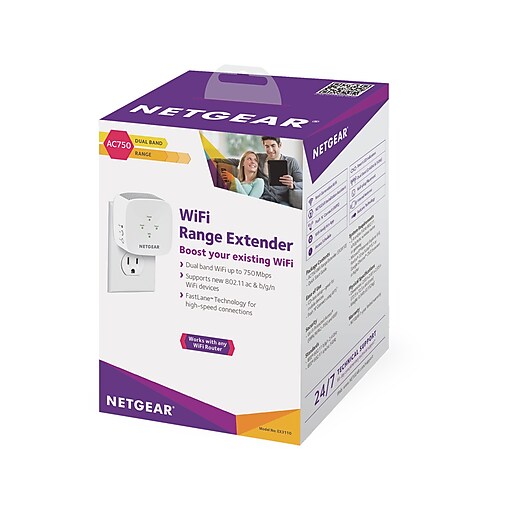 Netgear Range EX3110100NAS Dual Band 2.4/5GHz Wireless Extender Staples