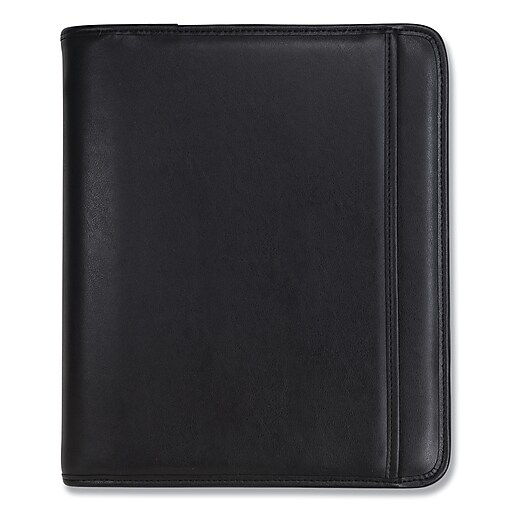 Samsill® Professional Zipper Binder with iPad Pocket, LeatherLike, 11
