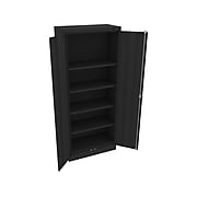 Tennsco Standard 72" Steel Storage Cabinet with 5 Shelves, Black (7215-BLK)