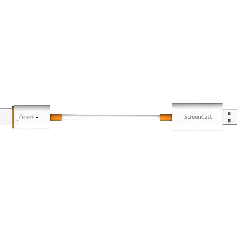 j5create 1.97' ScreenCast HDMI to USB-A Audio/Video Monitor Cable, Male to Male, White (JVAW56) image 1