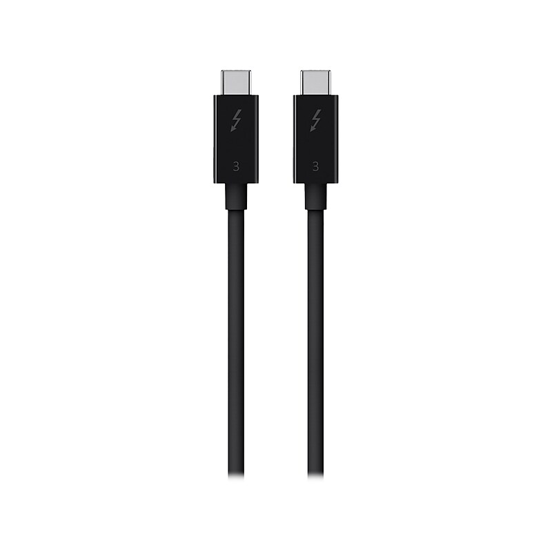 Belkin 2.6' USB Thunderbolt 3 USB-C to USB-C Cable, Black (F2CD084BT0.8MBK) image 1