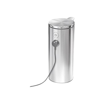 simplehuman Automatic Hand Soap / Sanitizer Dispenser, 266mL., Brushed Steel (ST1043)