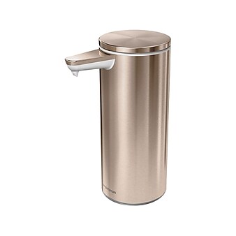 simplehuman Automatic Hand Soap / Sanitizer Dispenser, 266mL., Rose Gold (ST1046)