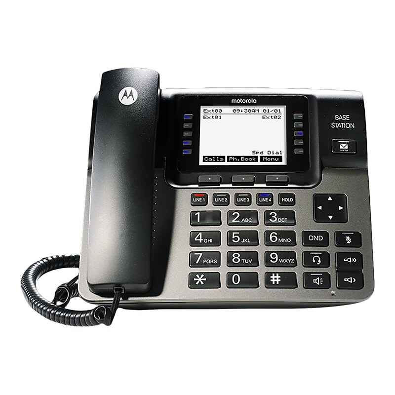 Motorola ML1000 Corded Telephone Base, Black/Gray (MTRML1100) image 1