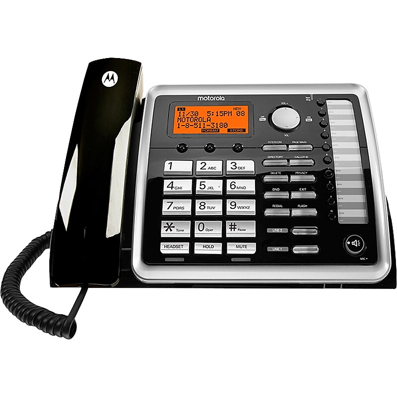 Motorola ML25260 Corded Telephone,   Black/White (MTRML1100) image 1