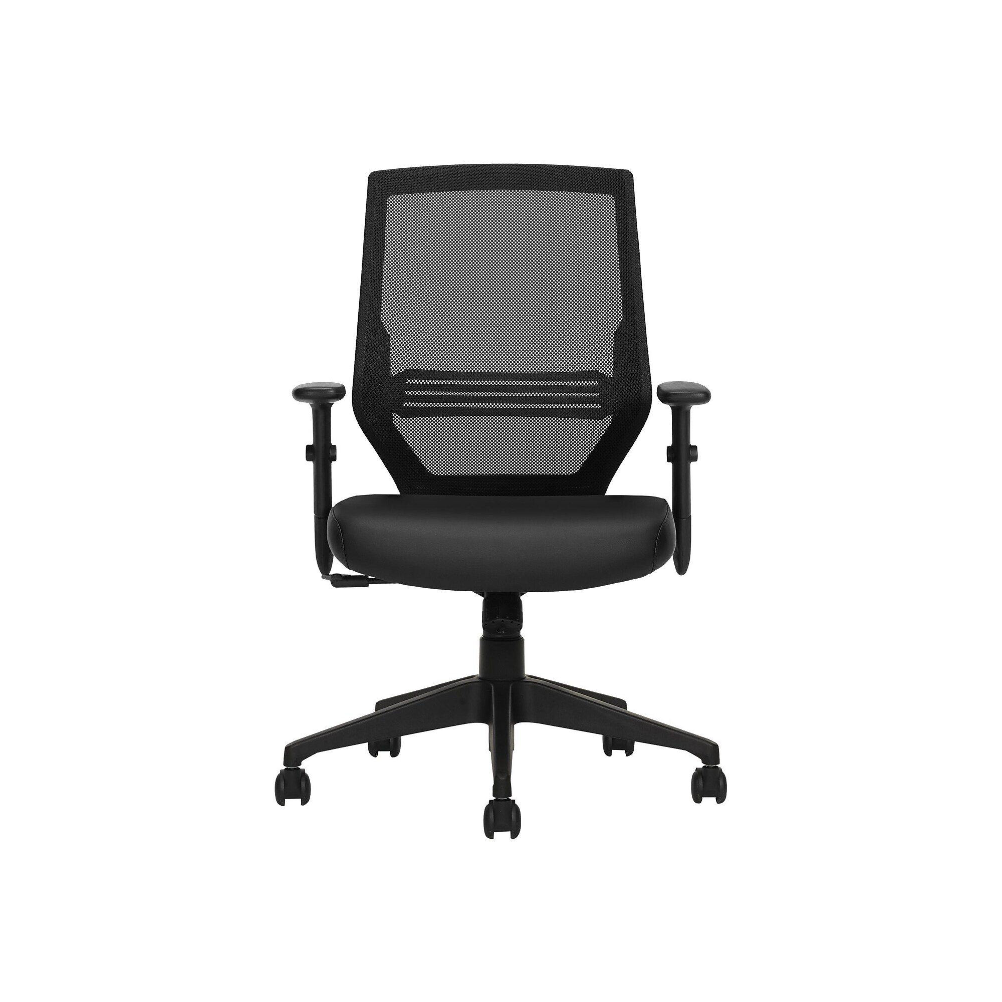 Offices To go Mesh Back Luxhide Task Chair, Black (OTG12112B) Sansujyuku sansujyuku.com