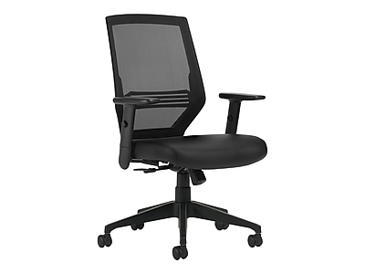 Offices To Go Mesh Back Luxhide Task Chair