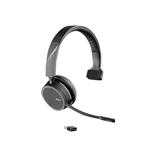 Poly Voyager 4210 UC Wireless Mono Headset, OvertheHead, Gray/Black