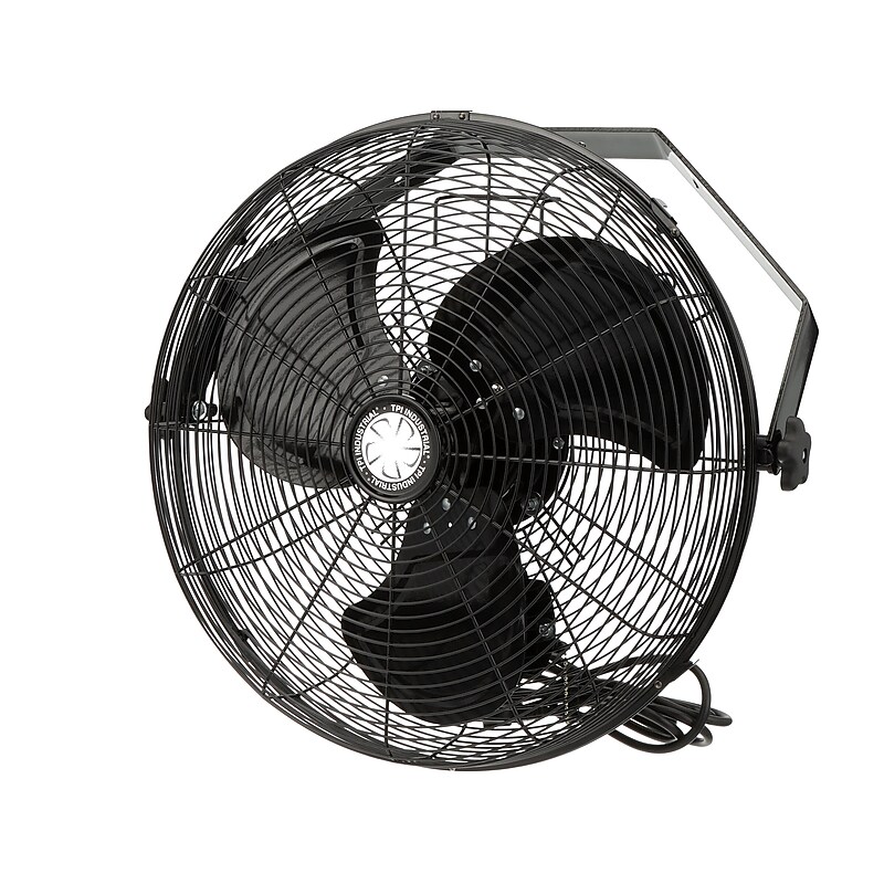 TPI Workstation 21.5" Wall Fan, 3-Speed, Black (08194502) image 1