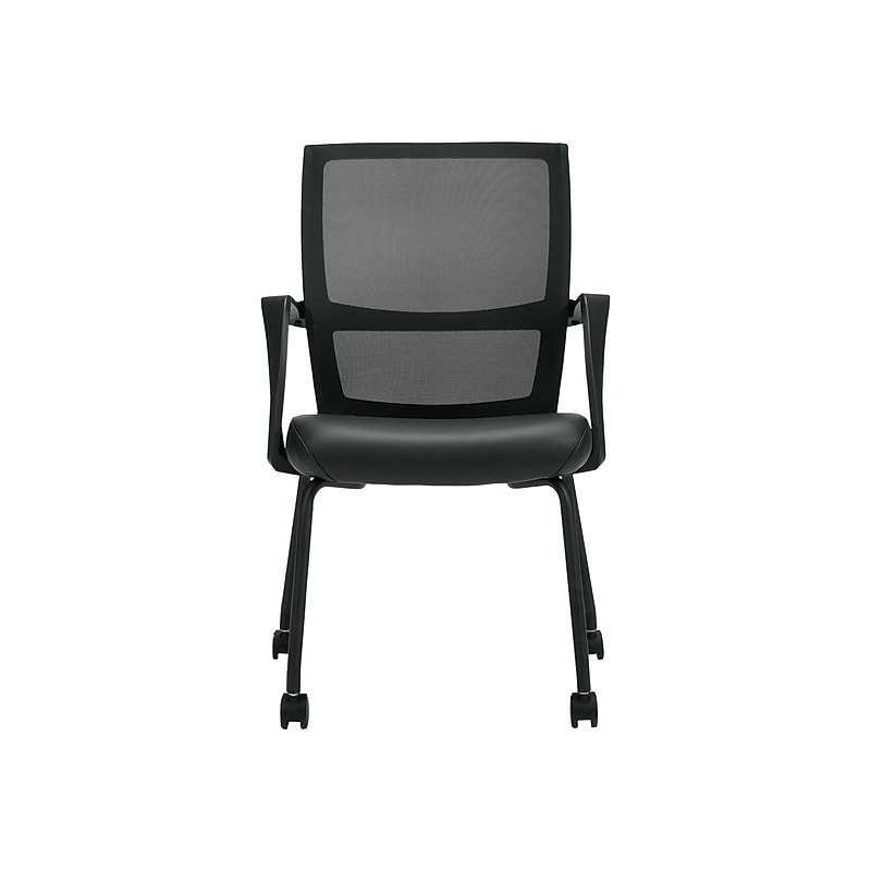 Offices To Go Mixed Materials Guest Chair, Black (OTG13050B) image 1