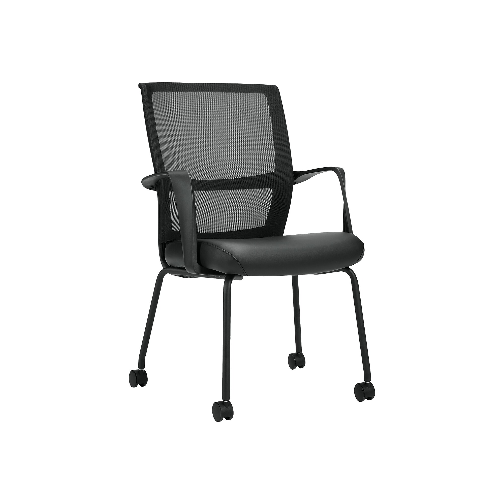 Offices To Go Mixed Materials Guest Chair, Black (OTG13050B) Sansujyuku sansujyuku.com