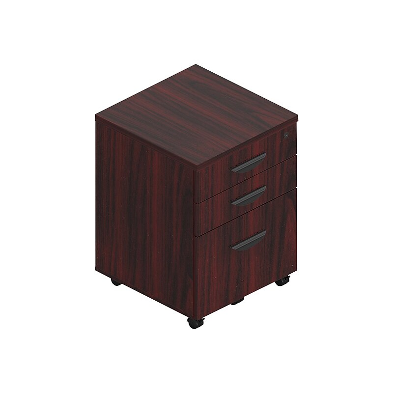 Offices To Go Superior 3-Drawer Vertical File Cabinet, Locking, Letter/Legal, American Mahogany, 22" (TDSL22BBFMAML) image 1
