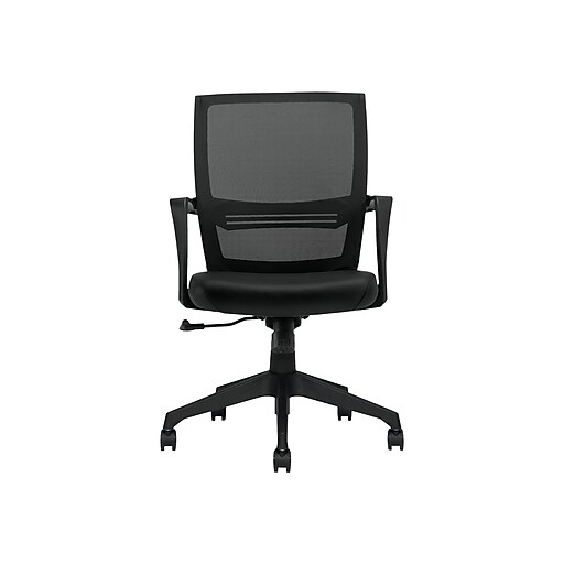 Offices To go Mesh Back Luxhide Conference Chair, Black (OTG13026B