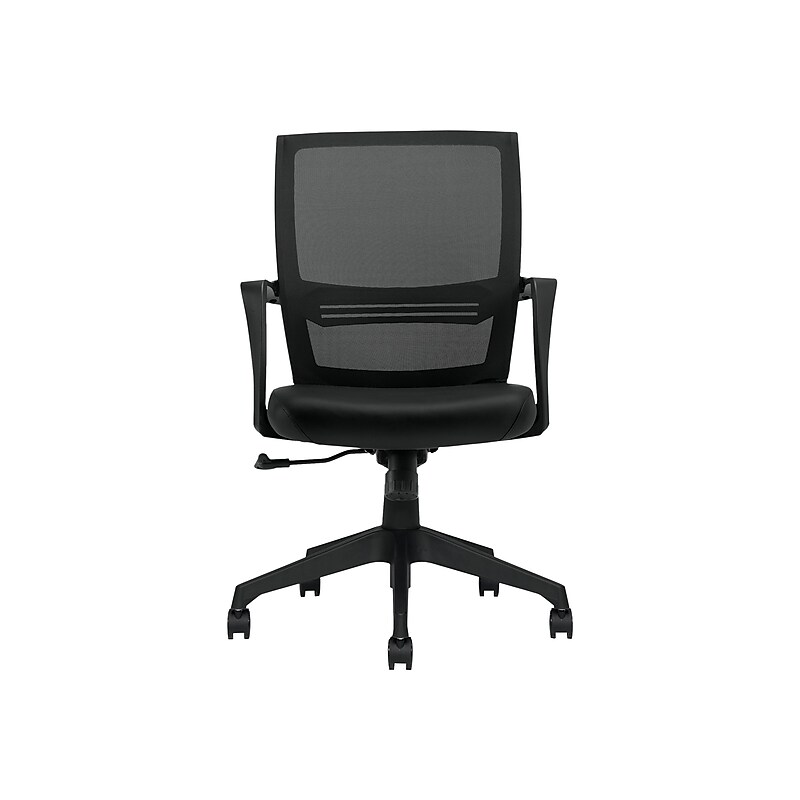 Offices To go Mesh Back Luxhide Conference Chair, Black (OTG13026B) image 1
