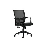 Offices to go Mesh Back Luxhide Conference Chair, Black (OTG13026B)