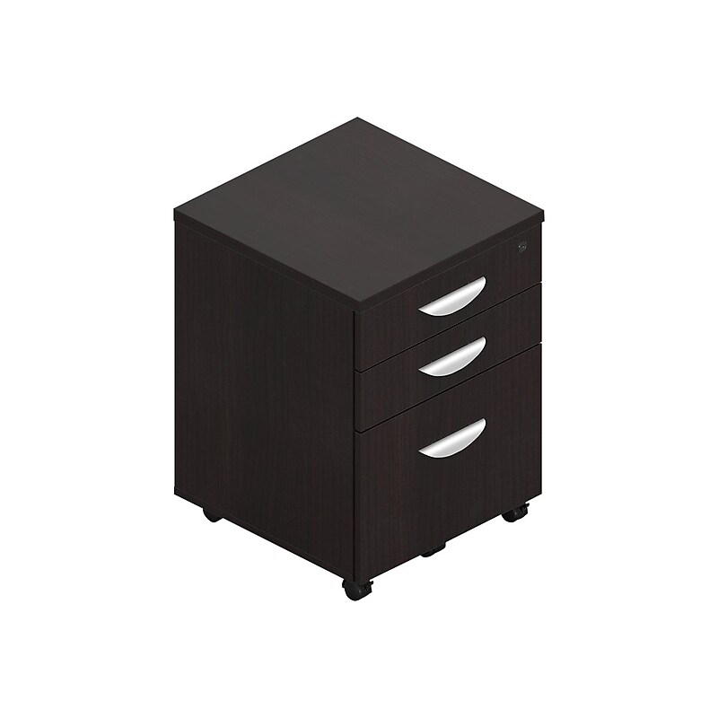 Offices To Go Superior 3-Drawer Vertical File Cabinet, Locking, Letter/Legal, American Espresso, 22" (TDSL22BBFMAEL) image 1