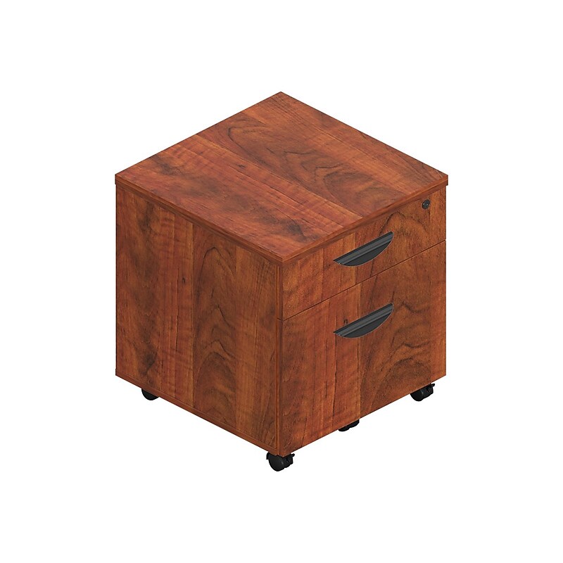 Offices To Go Superior 2-Drawer Vertical File Cabinet, Locking, Letter/Legal, American Dark Cherry, 22" (TDSL22BFMADC) image 1