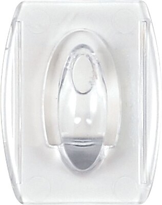 Command™ Adhesive Clear Plastic Wall Hooks | Staples